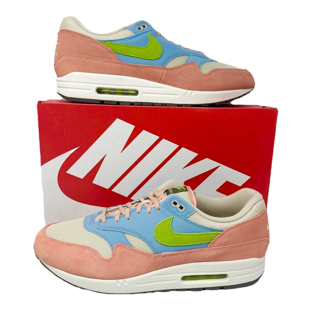 Nike Men’s Air Max 1 DV3196800 Light Madder Root/Vivid Green Size 15. - Picture 8 of 9